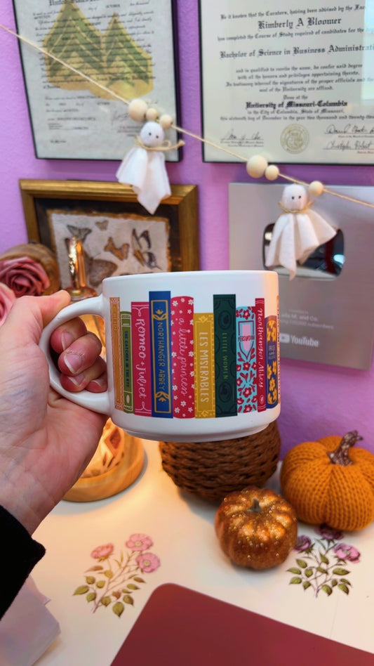Bookish Coffee Mug 14 oz (White)