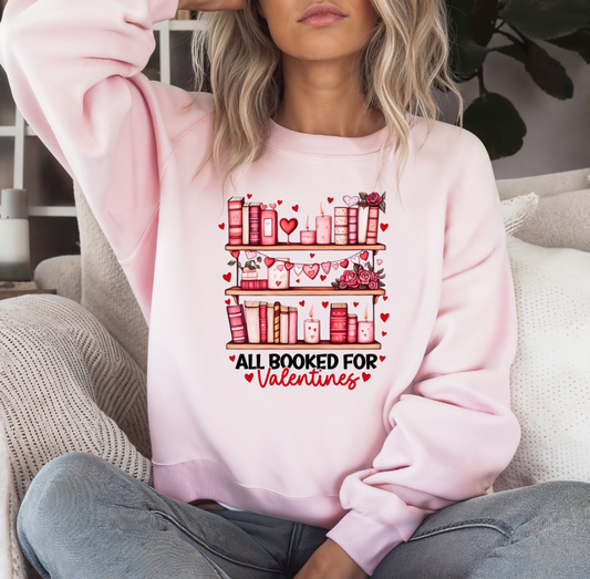 Booked for Valentine’s Crewneck (Pink)