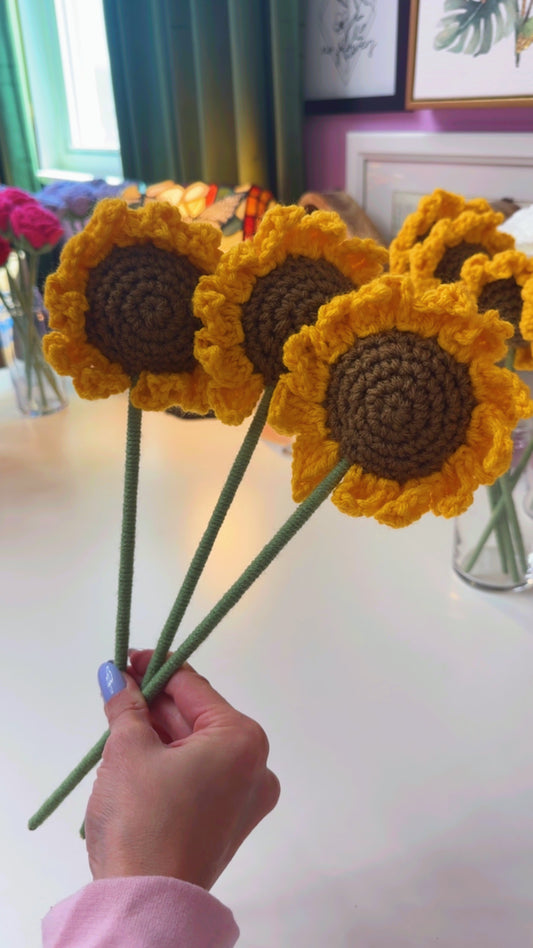 Crochet Sunflower Flower (1)