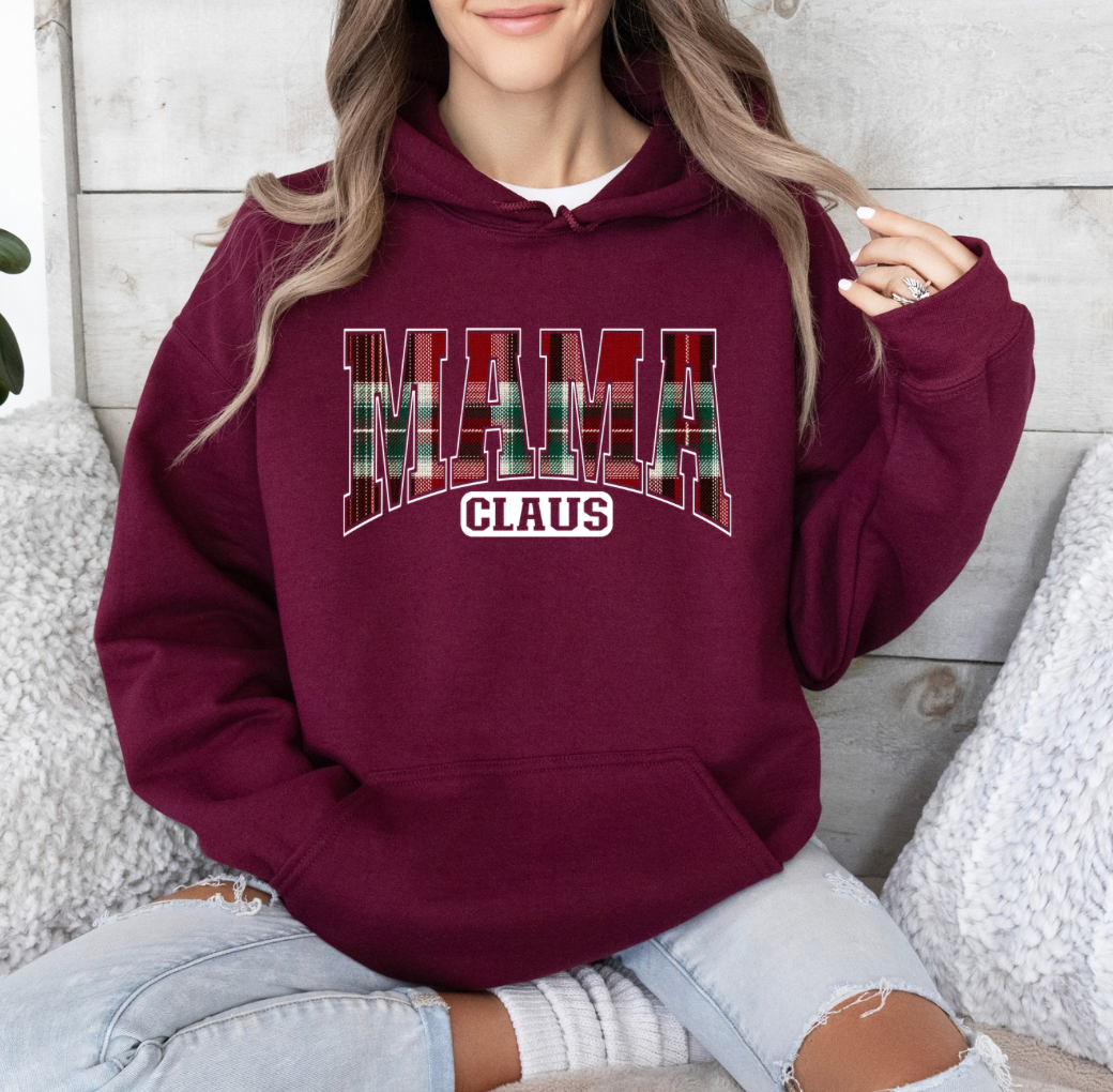 Mama Claus Hoodie (Maroon)