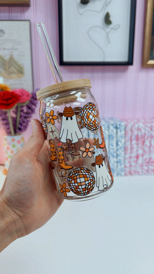 Ghost Disco 16 oz Glass Can