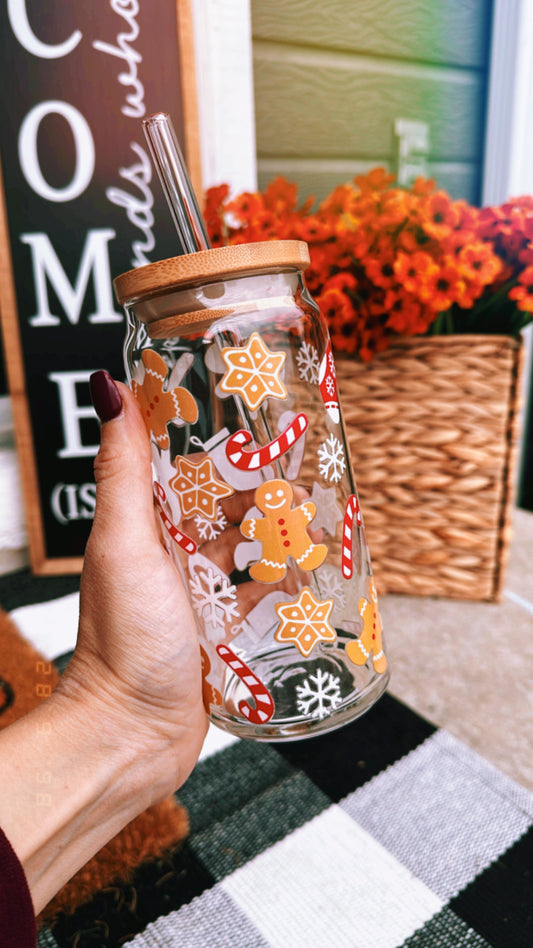 Cozy Gingerbread 20 oz Glass Can