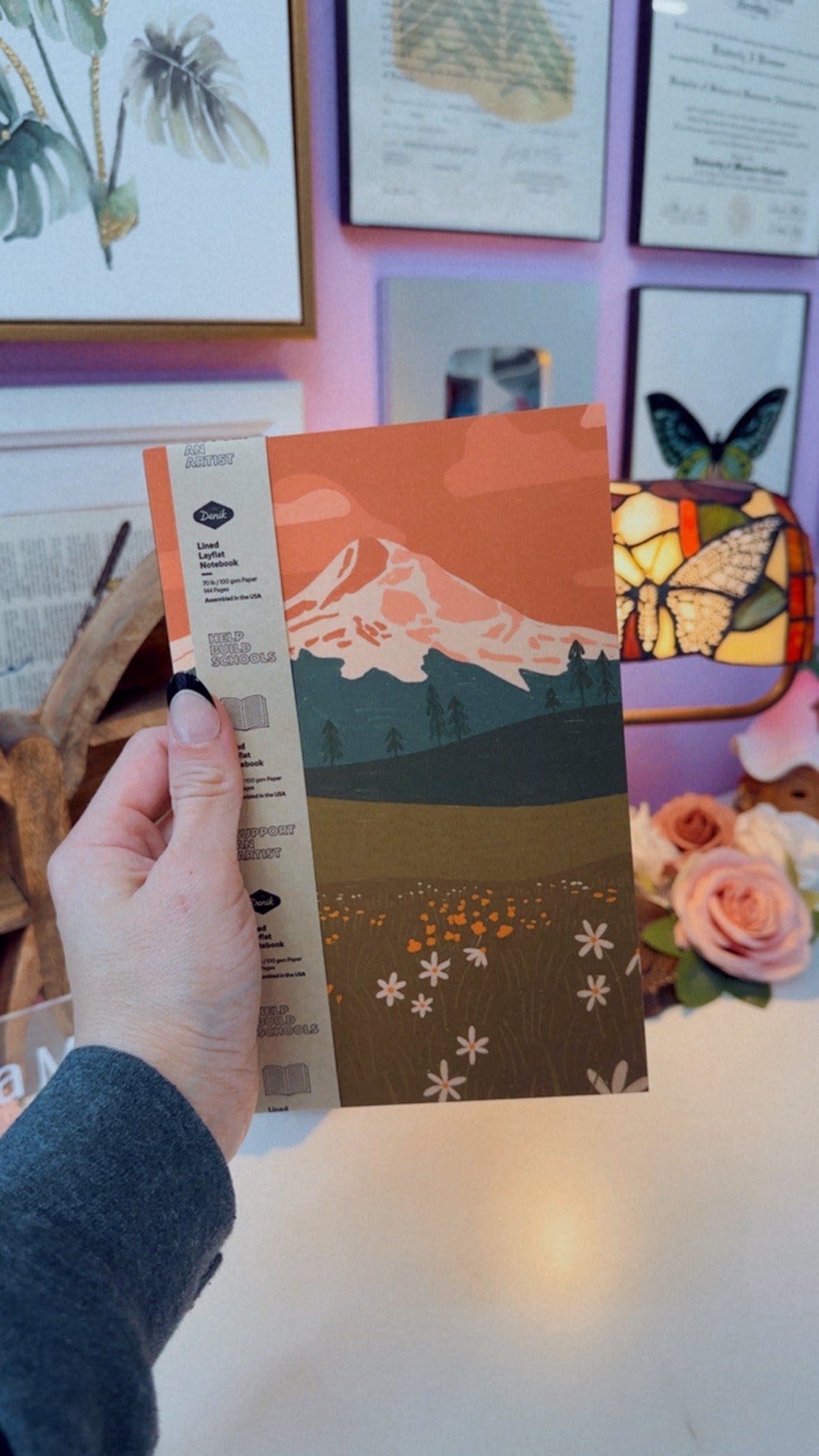 Rosy Mountain Layflat Notebook