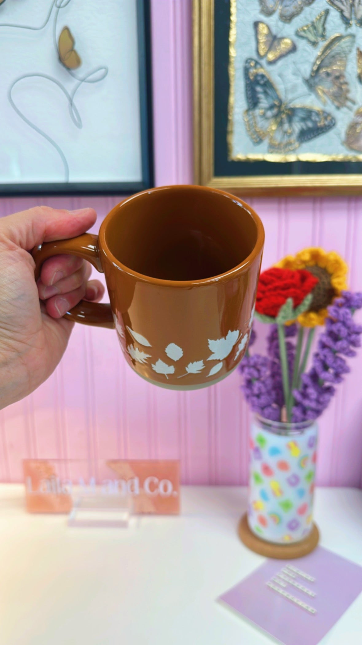 Fall Leaves Stoneware Coffee Mug (14oz)