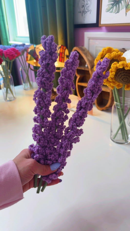 Crochet Dark Lavender Flower (1)