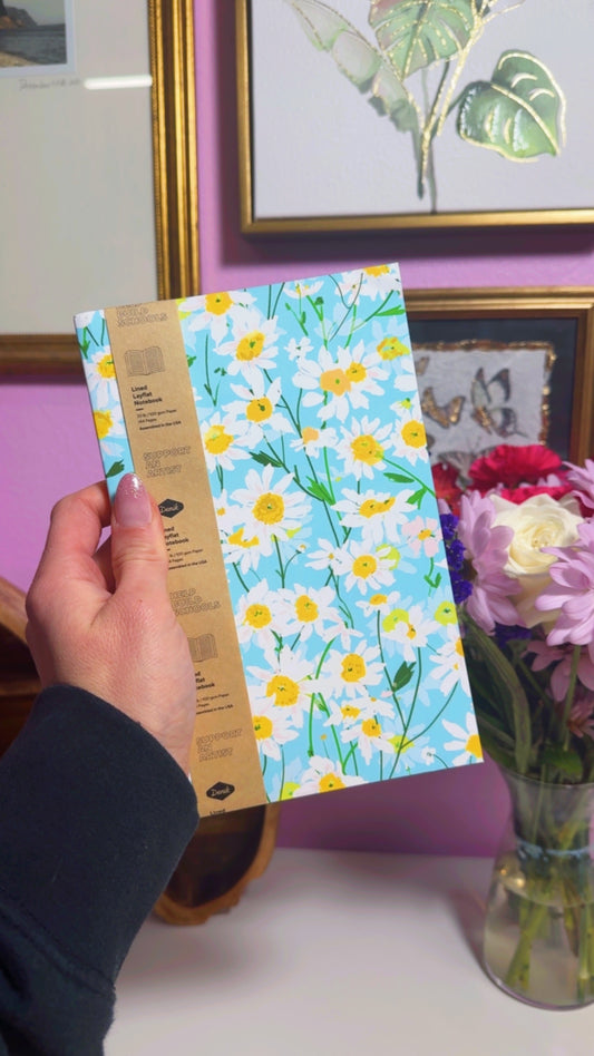 Spring Daisies Layflat Notebook