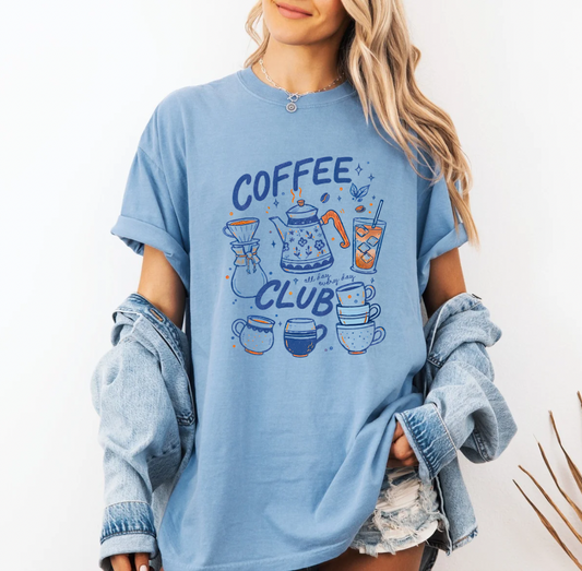 Coffee Club T-shirt (Light Blue)