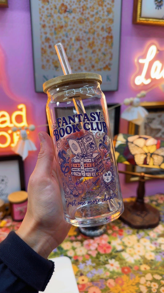Fantasy Book Club 20 oz Glass