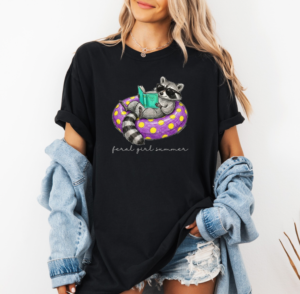 Feral Girl Summer T-shirt (Black)