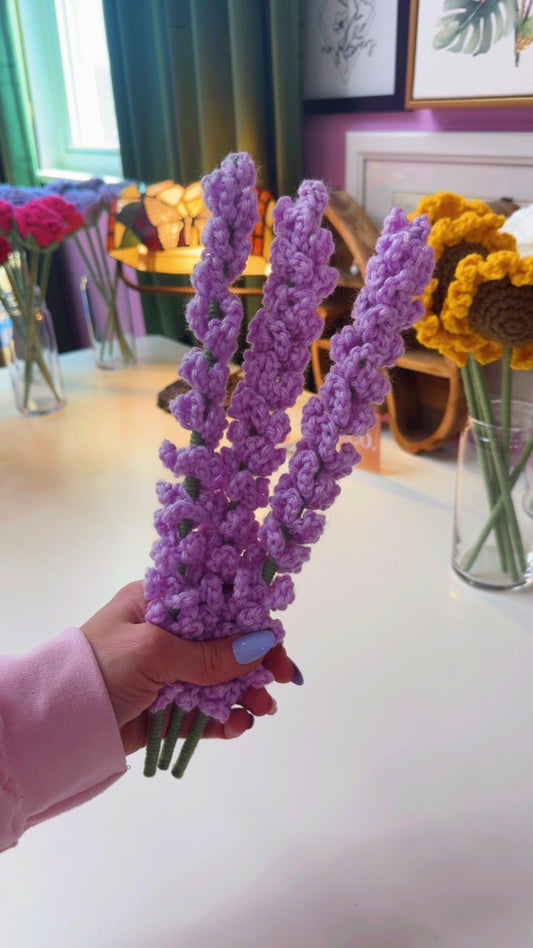 Crochet Light Lavender Flower (1)