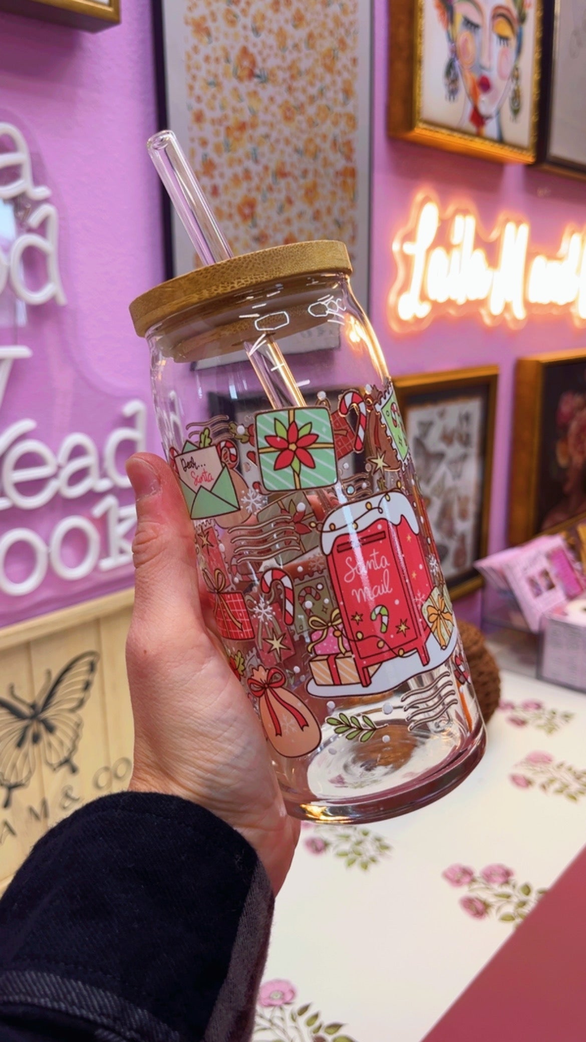 Letters to Santa 20 oz Glass Can