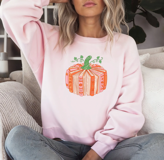 Bookish Pumpkin Crewneck (pink)