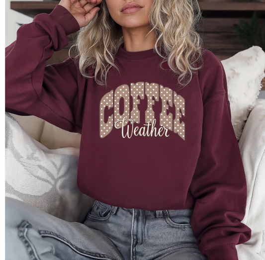 Coffee Weather Crewneck (Maroon)