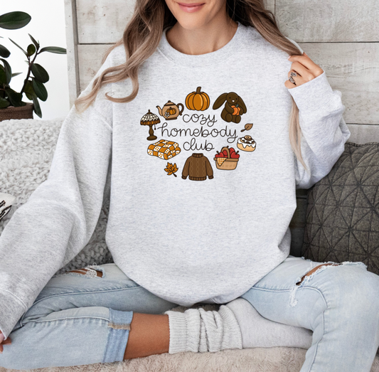 Homebody Club Crewneck (Ash)