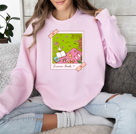 Summer Reads Crewneck (Pink)