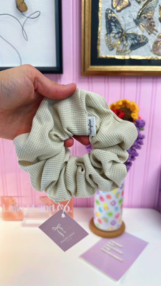 Oatmeal Waffle Knit XL Scrunchie