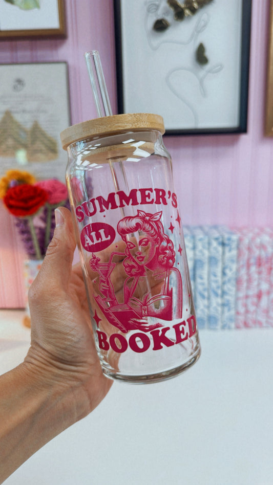 Summer’s All Booked 20 oz Glass