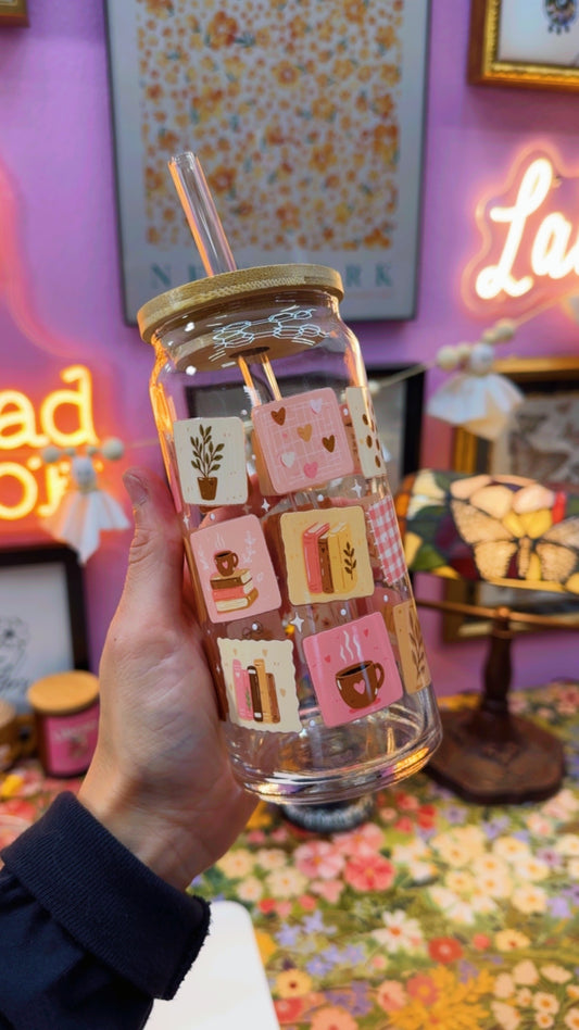Cozy Coffee 20 oz Glass