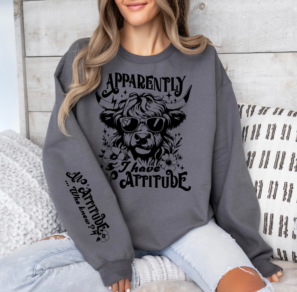 Apparently I have Attitude Crewneck (Charcoal)