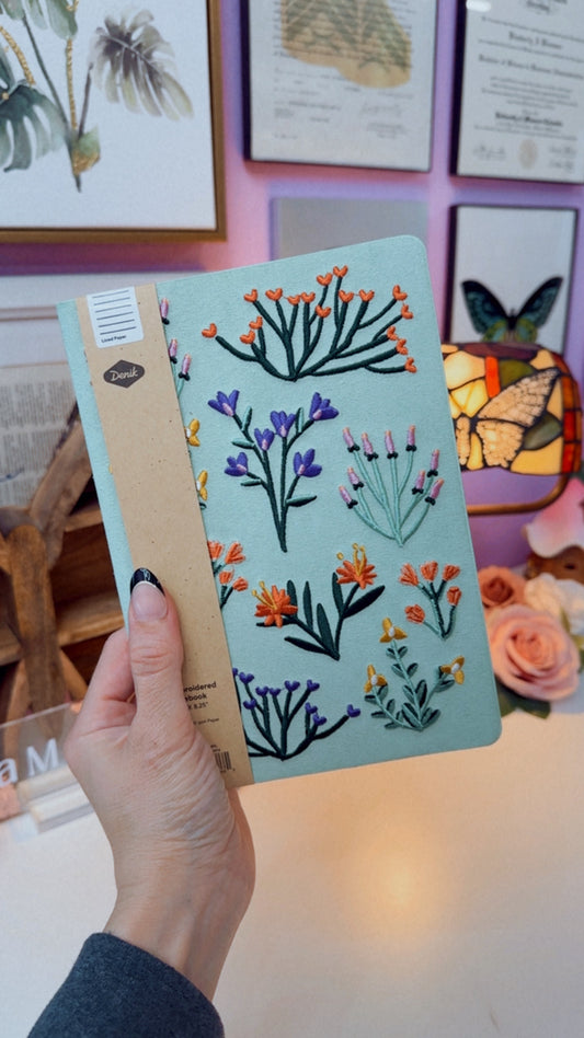 Petite Bloom Embroidered Hardcover Journal