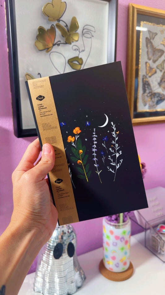Moonlight Floral Journal Notebook