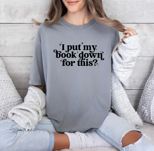 I Put my Book Down for This? T-shirt (Grey)