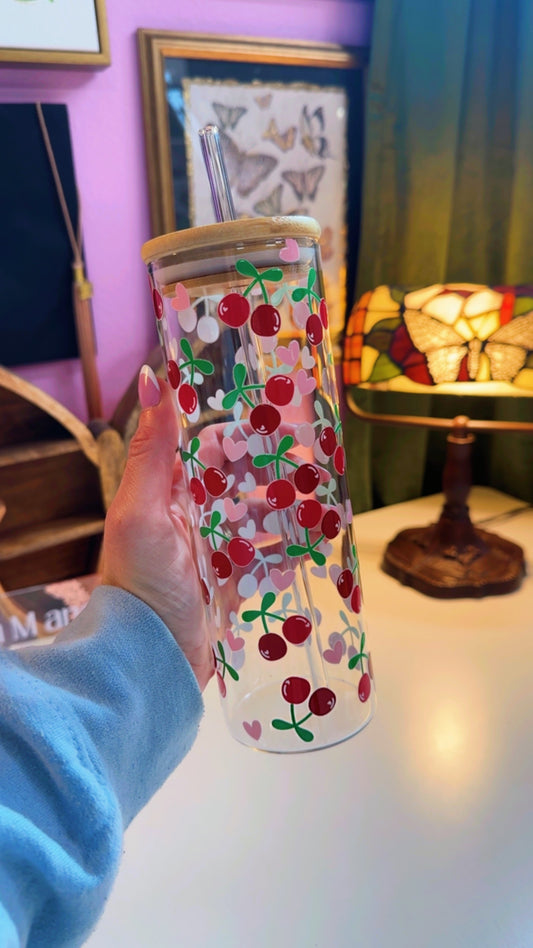 Cherries 22 oz Glass Can