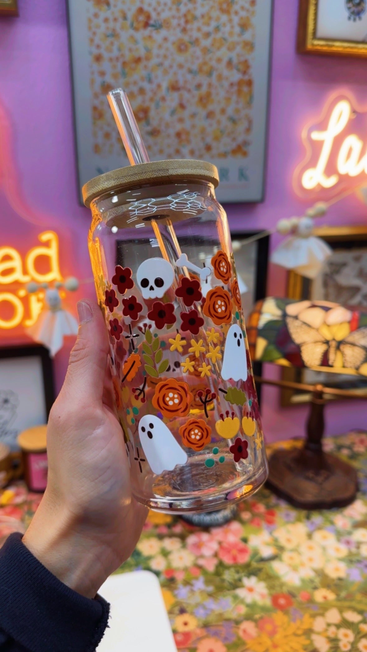 Fall Spooky 20 oz Glass