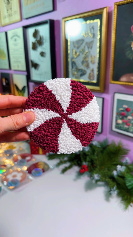 Holiday Candy Handmade Coaster