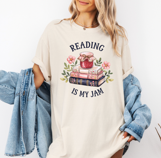 Reading is My Jam T-shirt (Ivory)