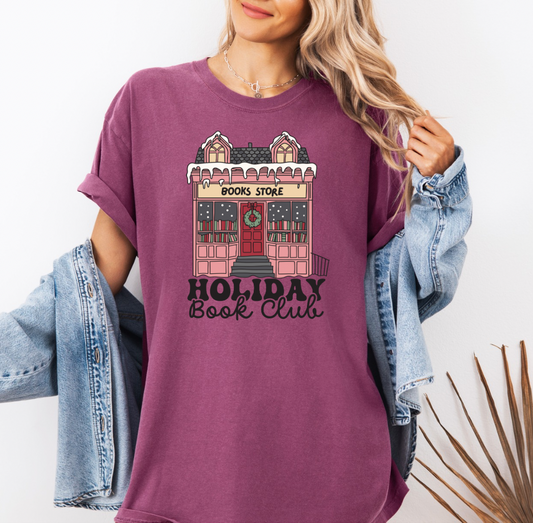 Holiday Book Club T-shirt (Mauve)