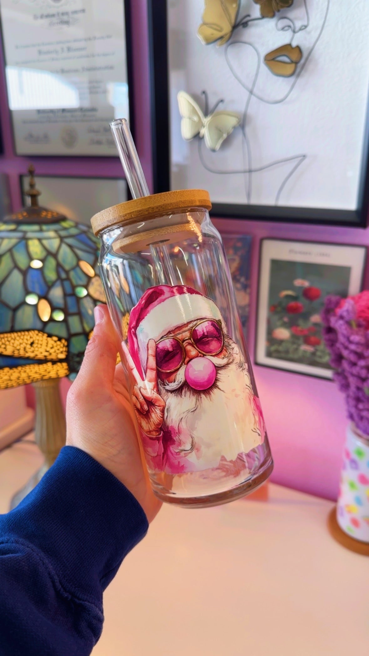 Cool Santa 20 oz Glass Can