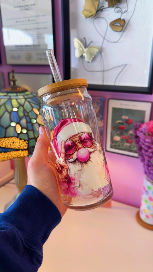 Cool Santa 20 oz Glass Can