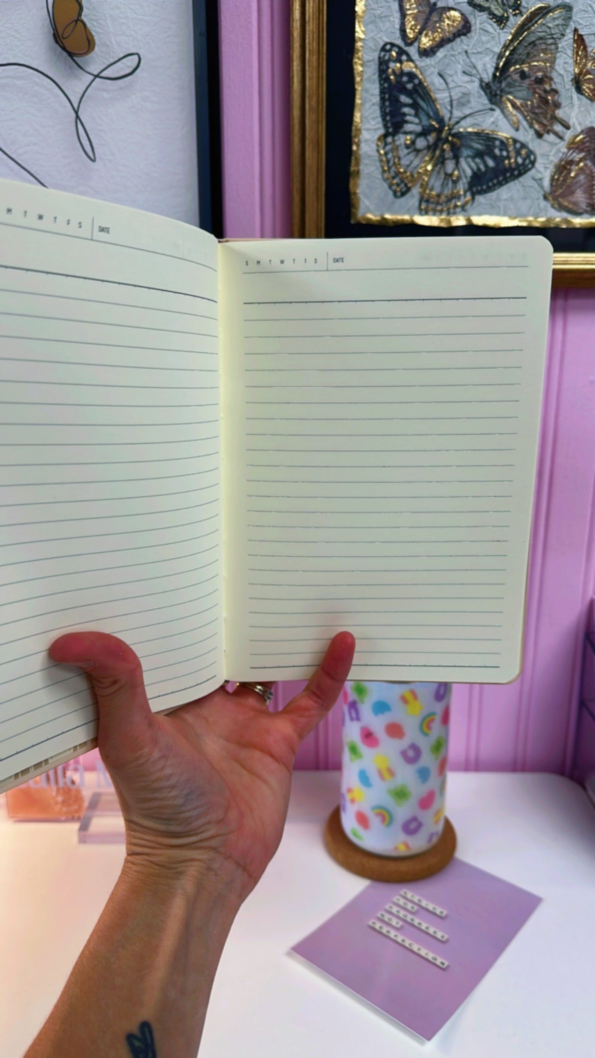 Embroidered Butterfly Hardcover Notebook