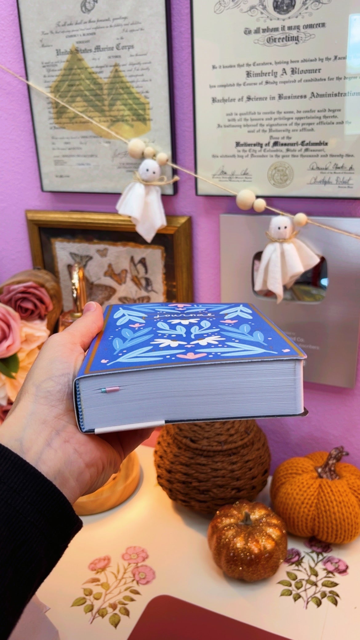 BlueFloral Softcover Journal