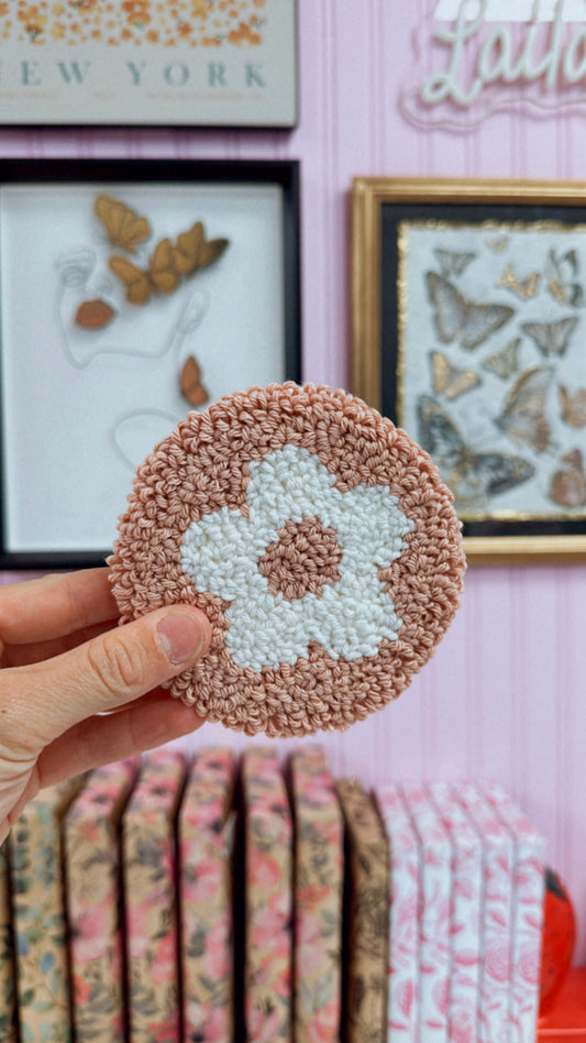 Peach Flower Handmade Coaster