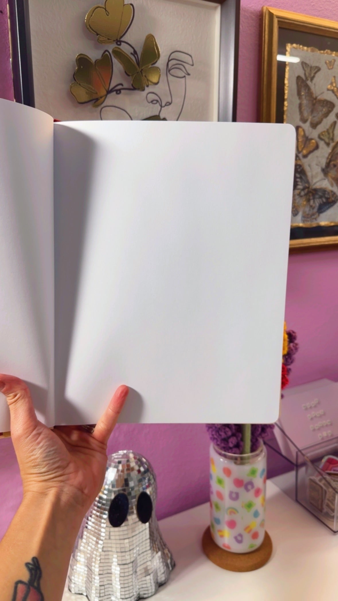 Burgundy Bloom Floral Sketchbook Journal