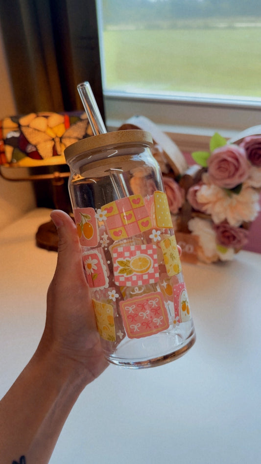 Pink Lemonade 20 oz Glass