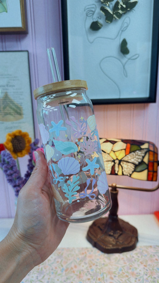Sea Shells 20 oz Glass