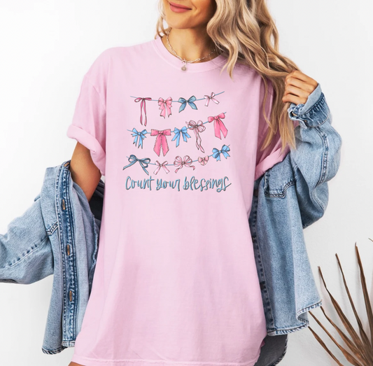 Count your Blessings T-shirt (Pink)
