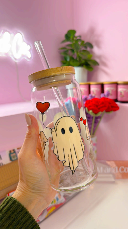 Love Ghosts 20 oz Glass Can