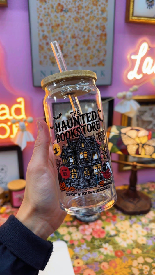 Haunted Bookstore 20 oz Glass