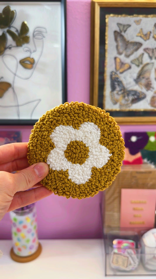 Mustard Flower Handmade Coaster