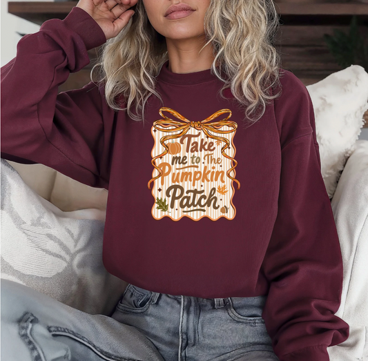 Take me to the Pumpkin Patch Crewneck (Maroon)