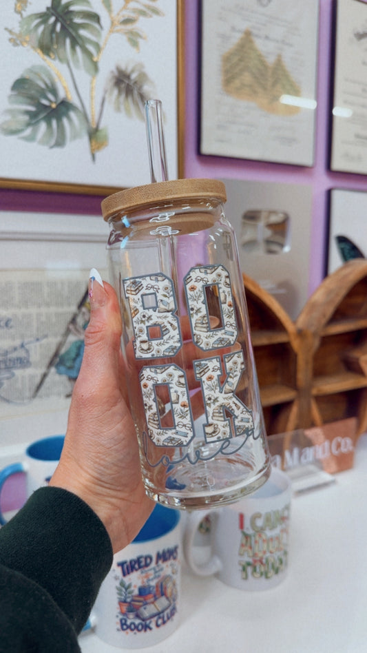Book Lover 20 oz Glass
