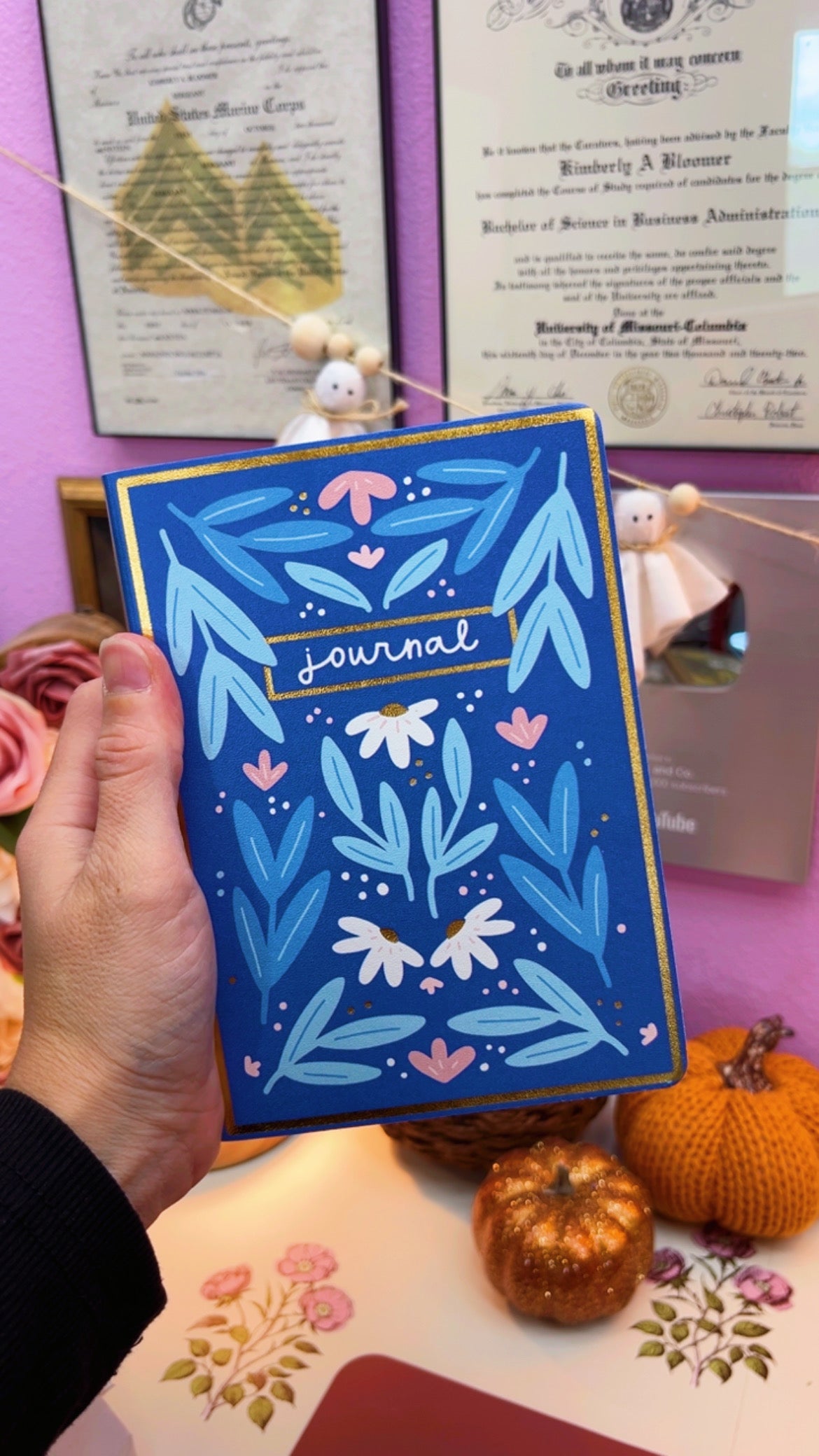 BlueFloral Softcover Journal