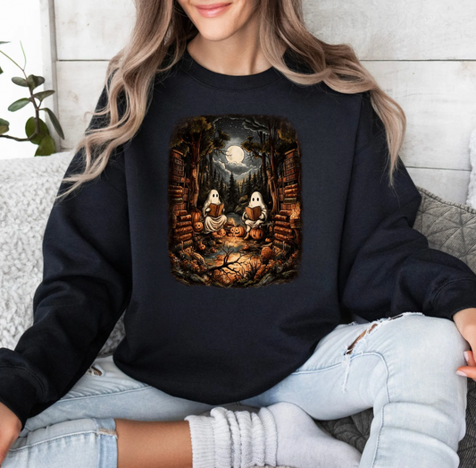 Reading by the Fire Crewneck (Black)