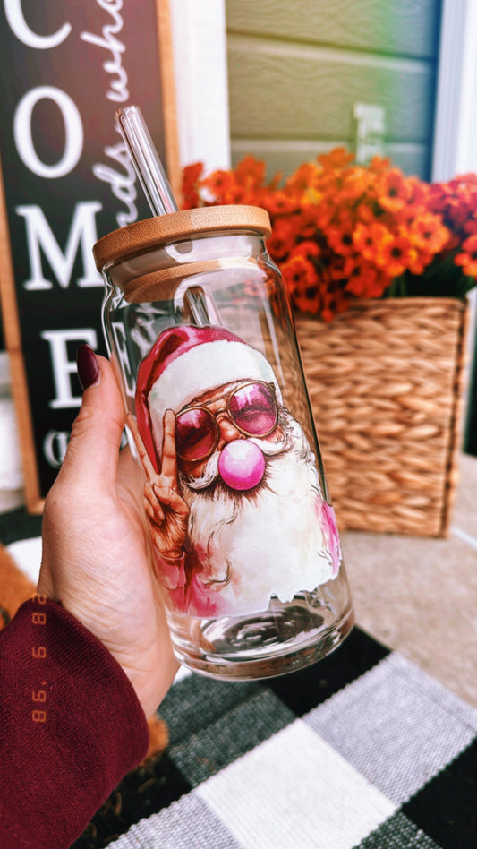 The Coolest Santa 20 oz Glass Can