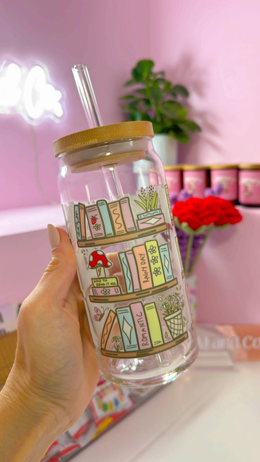 Floating Book Shelves 20 oz Glass Can