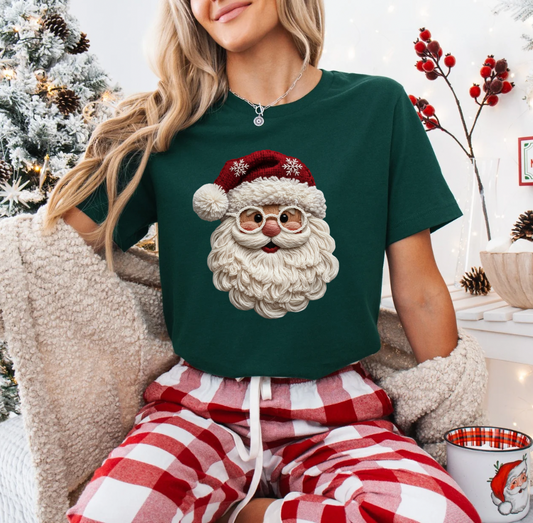 Santa T-shirt (Forest Green)